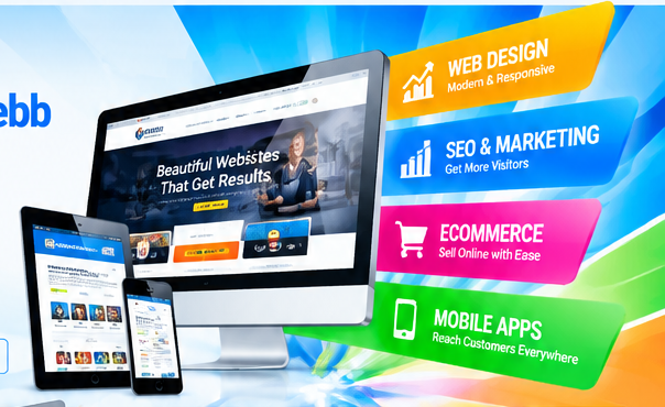 Web design, SEO, ecommerce and mobile app services